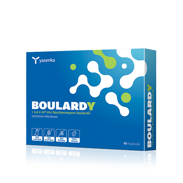 Boulardy Probiotic supplement for digestive health and gut balance, available for purchase in Ireland at Yasenka.ie