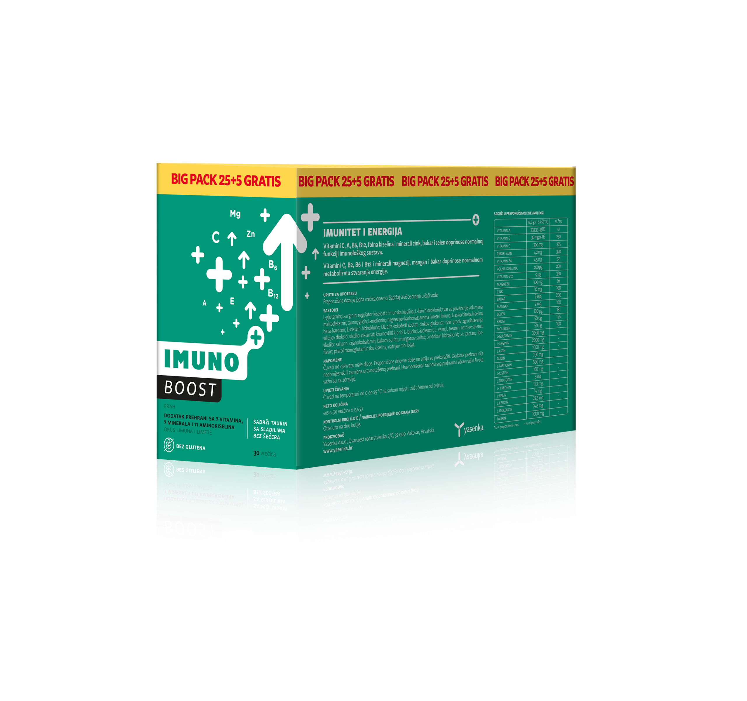 Imuno Boost dietary supplement for enhanced immune support, featuring essential vitamins and minerals, available for purchase in Ireland at Yasenka.ie