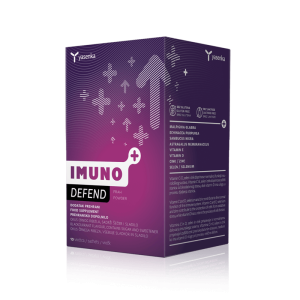Imuno Defend dietary supplement for enhanced immune support, formulated with key vitamins and minerals, available for purchase in Ireland at Yasenka.ie