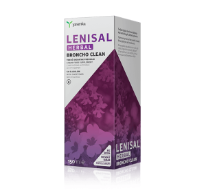 Lenisal Broncho Clean syrup for respiratory support and cleansing, formulated with natural ingredients for lung health, available for purchase in Ireland at Yasenka.ie.
