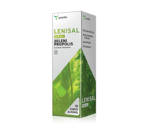 Lenisal Oral Green Propolis liquid supplement for immune support and oral health, made with natural ingredients, available for purchase in Ireland at Yasenka.ie.