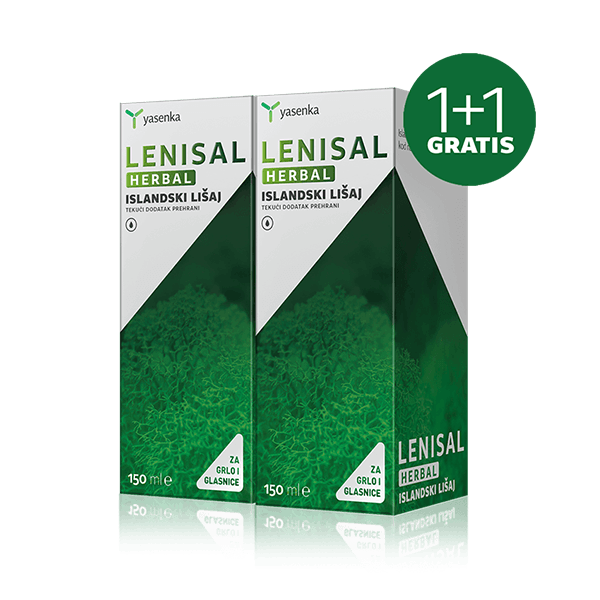 Lenisal Herbal Icelandic Lichen supplement for respiratory health and immune support, made from natural ingredients, available for purchase in Ireland at Yasenka.ie