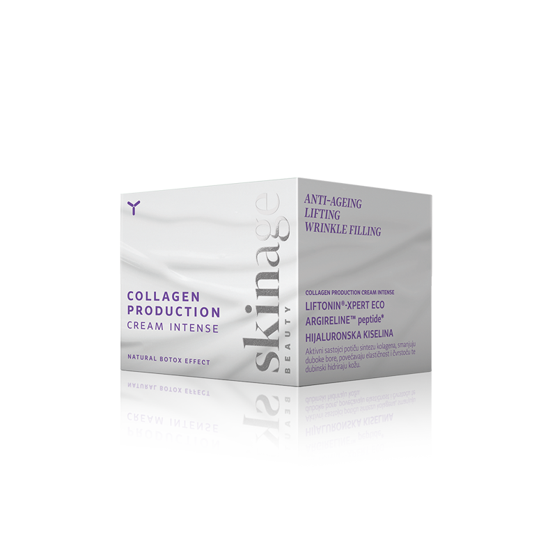 Skinage Beauty Collagen Production Cream Intense for enhanced skin elasticity and hydration, available for purchase in Ireland at Yasenka.ie