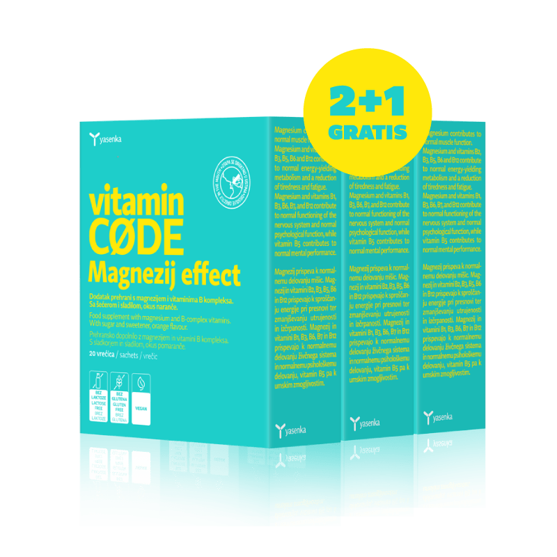 Magnezij Effect 375 herbal supplement for muscle relaxation and energy support, made from natural ingredients, available for purchase in Ireland at Yasenka.ie