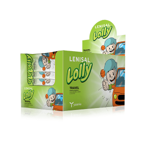 Lenisal Lolly travel box containing vitamin C lozenges for immune support and convenience on the go, available for purchase in Ireland at Yasenka.ie.