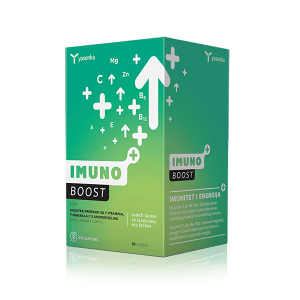 Imuno Boost dietary supplement for enhanced immune support, featuring essential vitamins and minerals, available for purchase in Ireland at Yasenka.ie