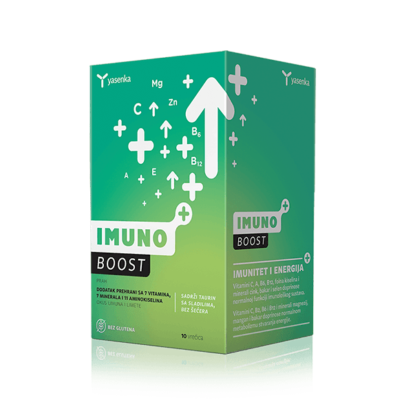 Imuno Boost dietary supplement for enhanced immune support, featuring essential vitamins and minerals, available for purchase in Ireland at Yasenka.ie