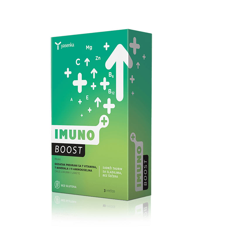 Imuno Boost dietary supplement for enhanced immune support, featuring essential vitamins and minerals, available for purchase in Ireland at Yasenka.ie