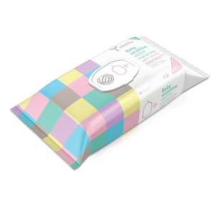 Moisturizing Wipes for Children with Chamomile Extract and Vitamin E, designed to keep your little one's skin soft and nourished, available for purchase in Ireland at Yasenka.ie